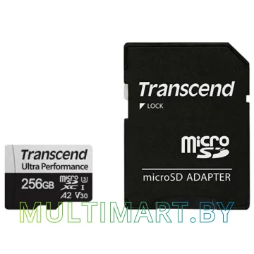 Карта памяти Transcend microSDXC 340S 256GB TS256GUSD340S (с адаптером)